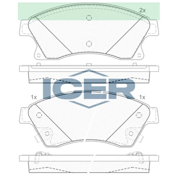 Plăcuțe de frână Icer 181942-202 față/ disk photo 2 Plăcuțe de frână Icer 181942-202 față/ disk photo 2