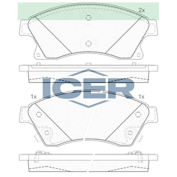 Plăcuțe de frână Icer 181942-202 față/ disk photo 2 Plăcuțe de frână Icer 181942-202 față/ disk photo 2