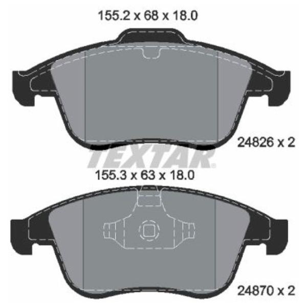 Plăcuțe de frână Textar 2482601 față/ disk photo 2 Plăcuțe de frână Textar 2482601 față/ disk photo 2
