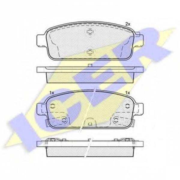 Plăcuțe de frână Icer 181943 spate/ disk photo 2