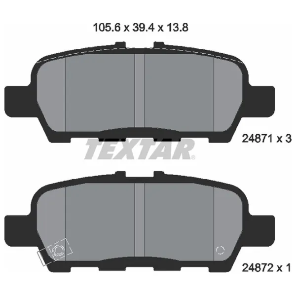 Plăcuțe de frână Textar 2487101 spate/ disk photo 2
