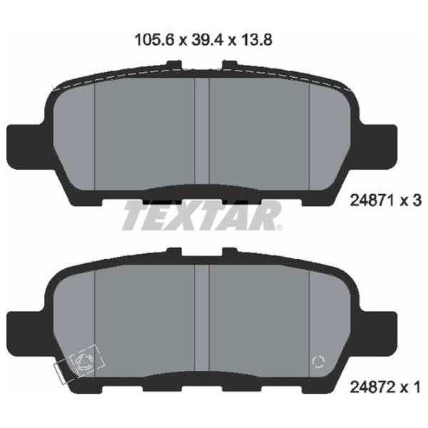 Plăcuțe de frână Textar 2487101 spate/ disk photo 2