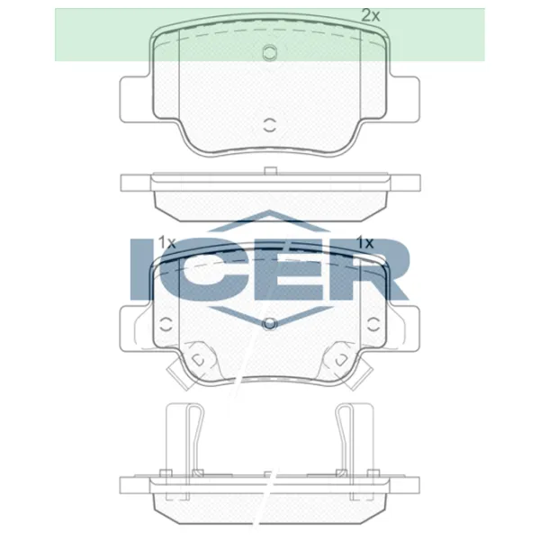Plăcuțe de frână Icer 181945 spate/ disk photo 2