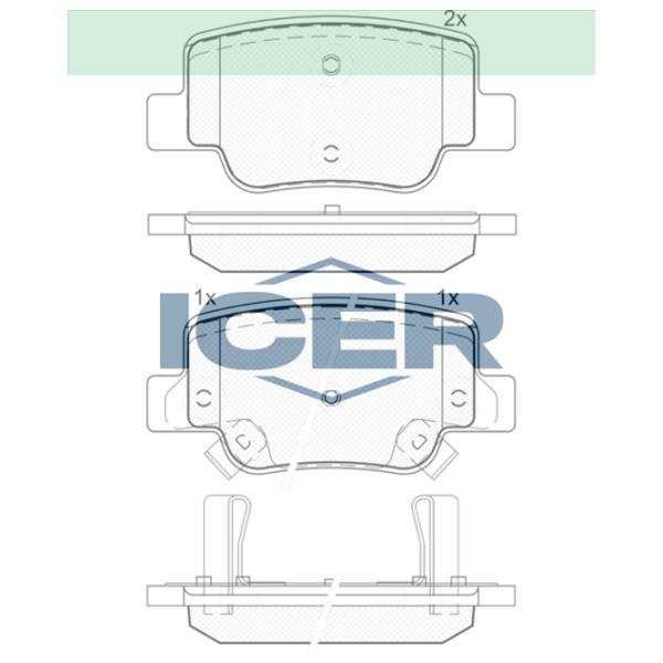 Plăcuțe de frână Icer 181945 spate/ disk photo 2