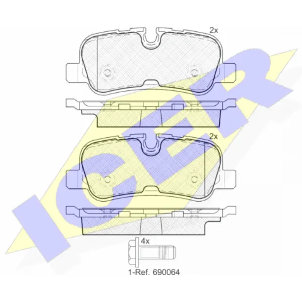 Plăcuțe de frână Icer 181946 spate/ disk photo 2 Plăcuțe de frână Icer 181946 spate/ disk photo 2