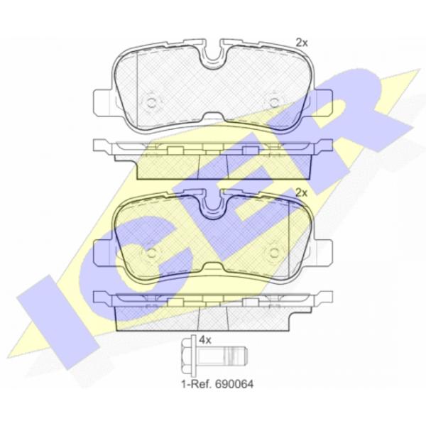 Plăcuțe de frână Icer 181946 spate/ disk photo 2 Plăcuțe de frână Icer 181946 spate/ disk photo 2