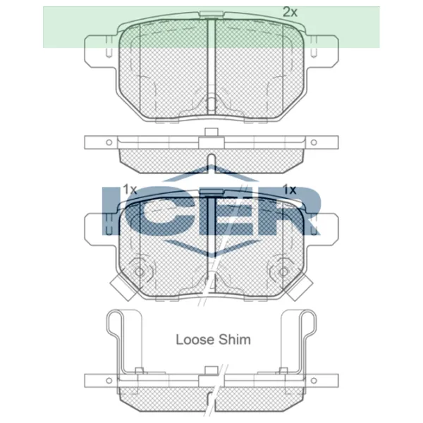 Plăcuțe de frână Icer 181947 spate/ disk photo 2 Plăcuțe de frână Icer 181947 spate/ disk photo 2