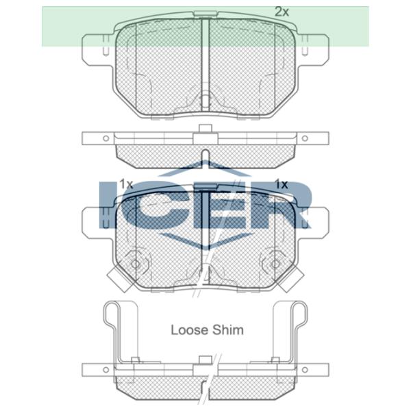 Plăcuțe de frână Icer 181947 spate/ disk photo 2 Plăcuțe de frână Icer 181947 spate/ disk photo 2