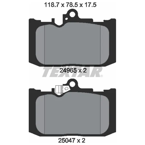 Тормозные колодки Textar 2496501 передние/ дисковые photo 2 Тормозные колодки Textar 2496501 передние/ дисковые photo 2
