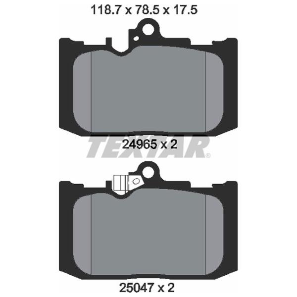 Тормозные колодки Textar 2496501 передние/ дисковые photo 2 Тормозные колодки Textar 2496501 передние/ дисковые photo 2