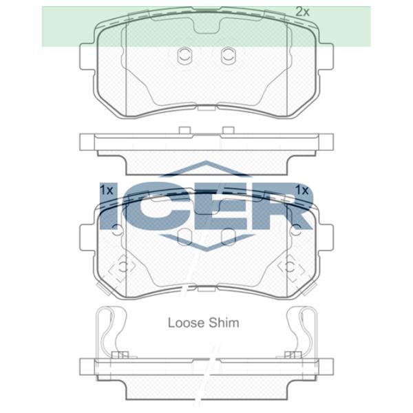 Тормозные колодки Icer 181948 задние/ дисковые photo 2 Тормозные колодки Icer 181948 задние/ дисковые photo 2