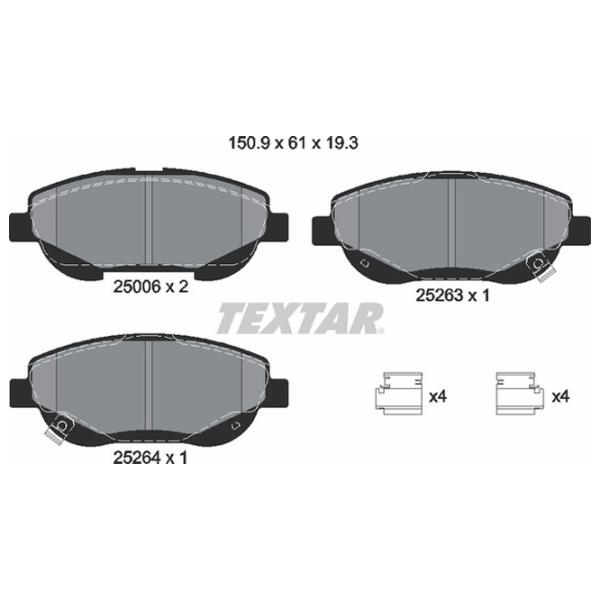 Plăcuțe de frână Textar 2500601 față/ disk photo 2