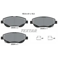 Тормозные колодки Textar 2500601 передние/ дисковые photo 2