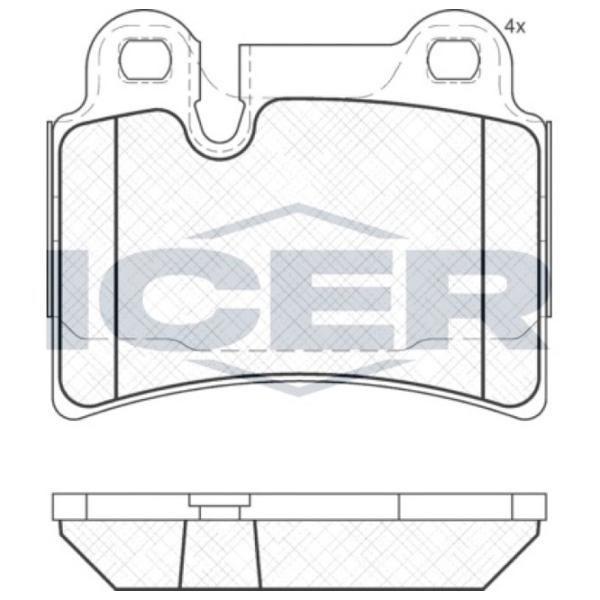 Тормозные колодки Icer 181951 задние/ дисковые photo 2 Тормозные колодки Icer 181951 задние/ дисковые photo 2