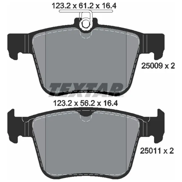Plăcuțe de frână Textar 2500901 spate/ disk photo 2