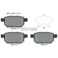 Plăcuțe de frână Textar 2501601 spate/ disk photo 2