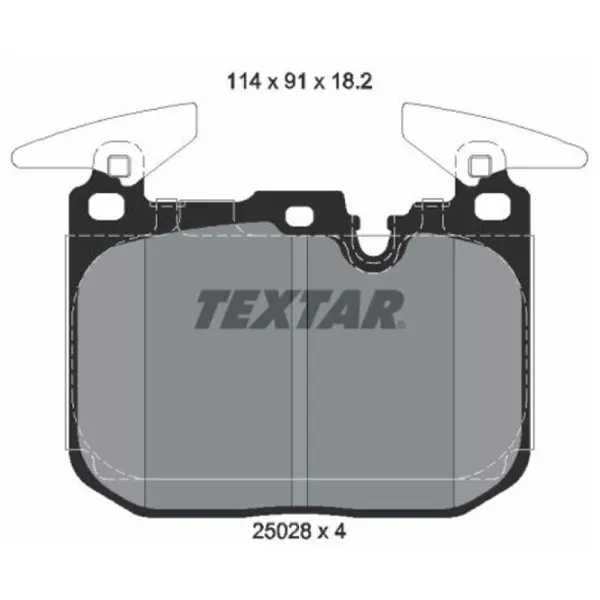 Plăcuțe de frână Textar 2502801 față/ disk photo 2 Plăcuțe de frână Textar 2502801 față/ disk photo 2