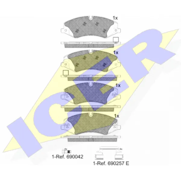Plăcuțe de frână Icer 181957-203 față/ disk photo 2 Plăcuțe de frână Icer 181957-203 față/ disk photo 2