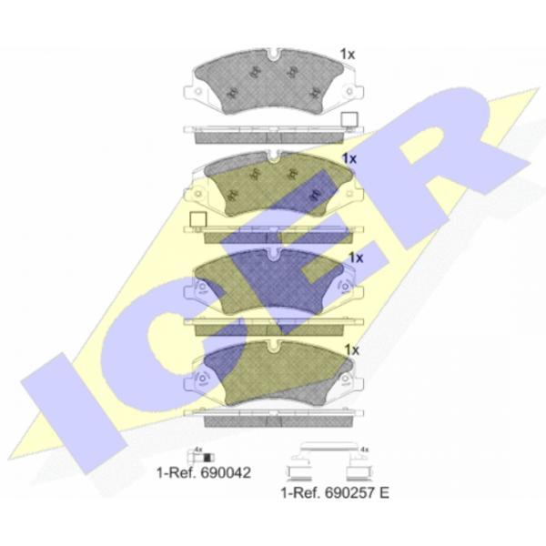 Plăcuțe de frână Icer 181957-203 față/ disk photo 2 Plăcuțe de frână Icer 181957-203 față/ disk photo 2