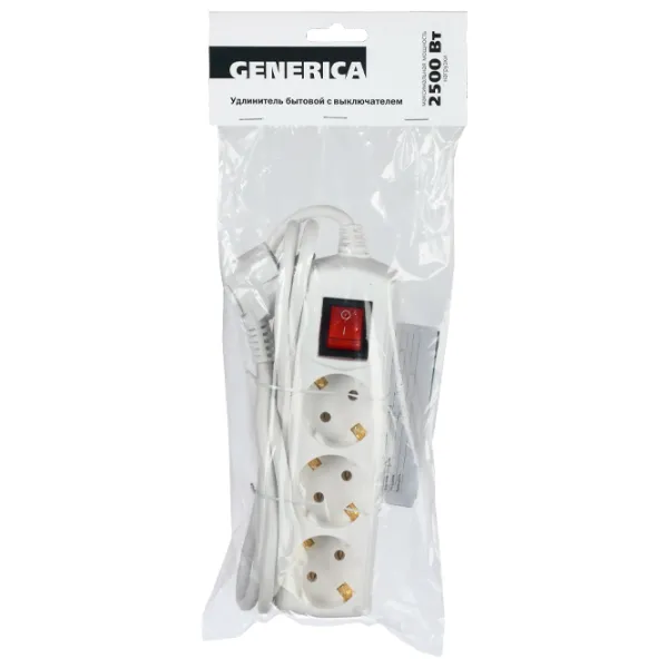 Удлинитель Generica WYP10-10-03-07-ZK-G 7 м Белый photo 2