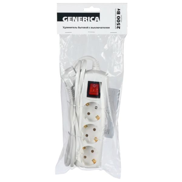 Удлинитель Generica WYP10-10-03-07-ZK-G 7 м Белый photo 2