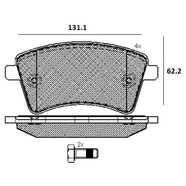 Plăcuțe de frână Icer 181854 față/ disk photo 2