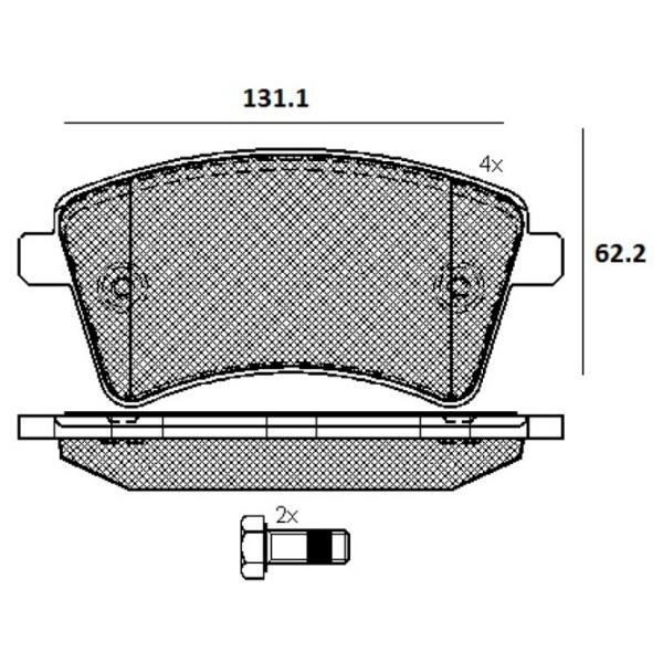 Plăcuțe de frână Icer 181854 față/ disk photo 2