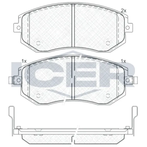 Plăcuțe de frână Icer 181717 față/ disk photo 2 Plăcuțe de frână Icer 181717 față/ disk photo 2