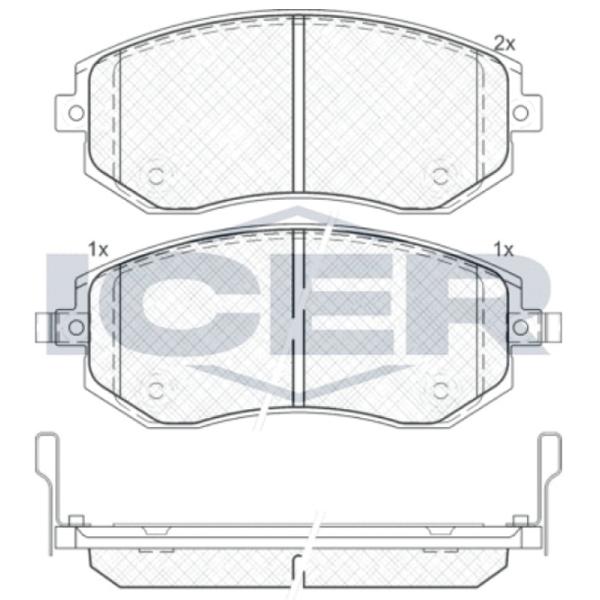 Plăcuțe de frână Icer 181717 față/ disk photo 2 Plăcuțe de frână Icer 181717 față/ disk photo 2