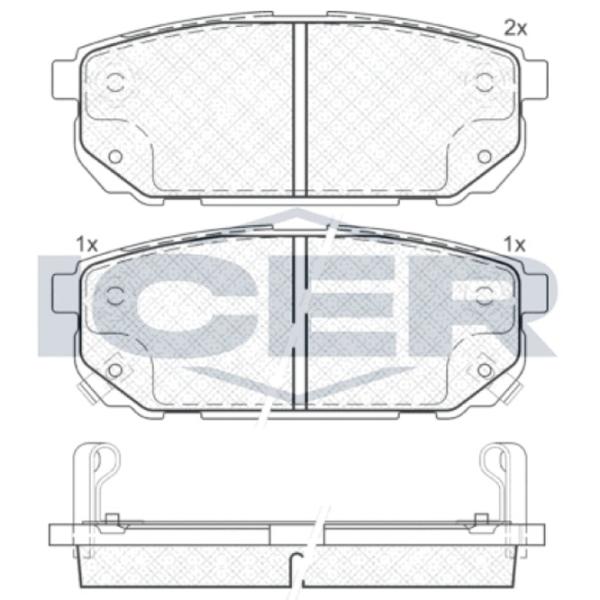 Тормозные колодки Icer 181720 задние/ дисковые photo 2 Тормозные колодки Icer 181720 задние/ дисковые photo 2