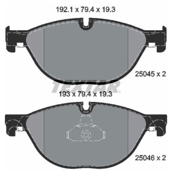 Plăcuțe de frână Textar 2504501 față/ disk photo 2 Plăcuțe de frână Textar 2504501 față/ disk photo 2