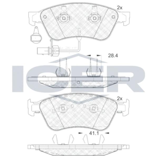 Тормозные колодки Icer 181725 задние/ дисковые photo 2 Тормозные колодки Icer 181725 задние/ дисковые photo 2