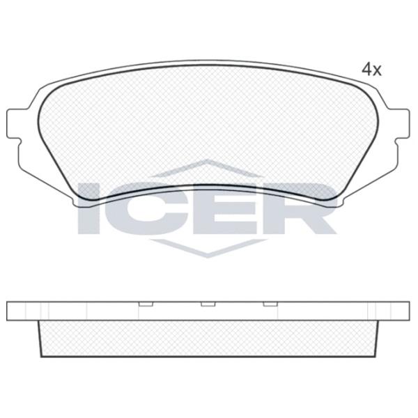 Тормозные колодки Icer 181734 задние/ дисковые photo 2