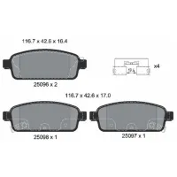 Plăcuțe de frână Textar 2509602 spate/ disk photo 2