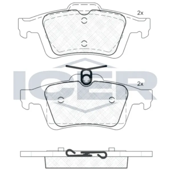 Plăcuțe de frână Icer 181744 spate/ disk photo 2
