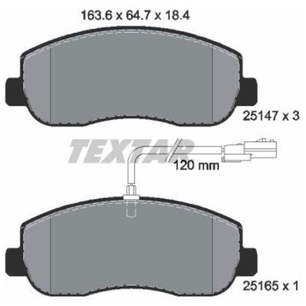 Plăcuțe de frână Textar 2514701 față/ disk photo 2 Plăcuțe de frână Textar 2514701 față/ disk photo 2