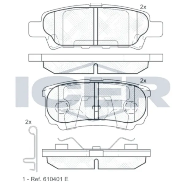 Тормозные колодки Icer 181746 задние/ дисковые photo 2 Тормозные колодки Icer 181746 задние/ дисковые photo 2