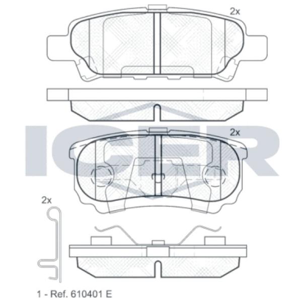 Тормозные колодки Icer 181746 задние/ дисковые photo 2 Тормозные колодки Icer 181746 задние/ дисковые photo 2