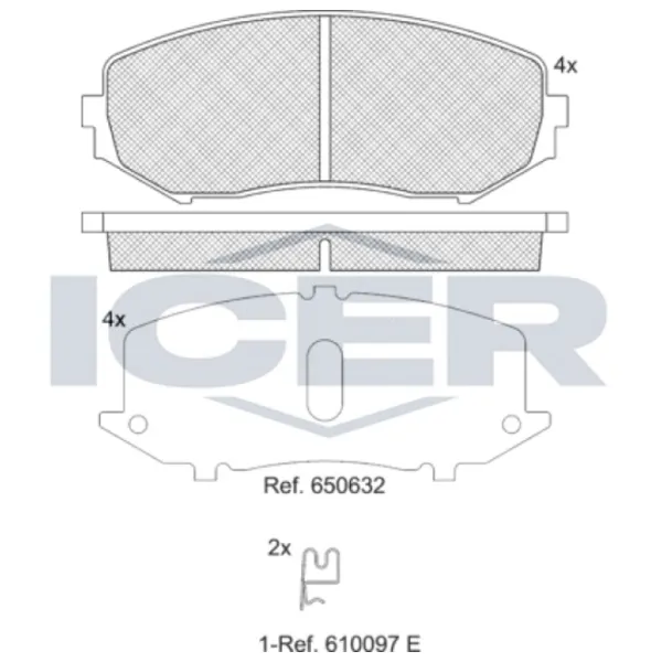 Тормозные колодки Icer 181747 передние/ дисковые photo 2 Тормозные колодки Icer 181747 передние/ дисковые photo 2