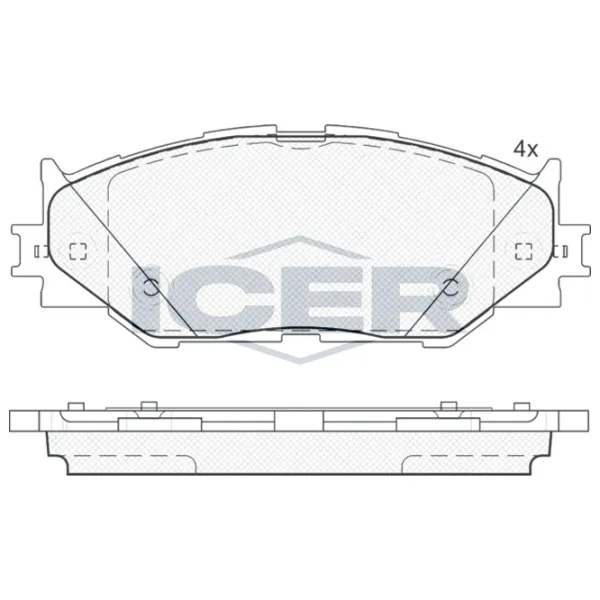 Тормозные колодки Icer 181750 передние/ дисковые photo 2 Тормозные колодки Icer 181750 передние/ дисковые photo 2
