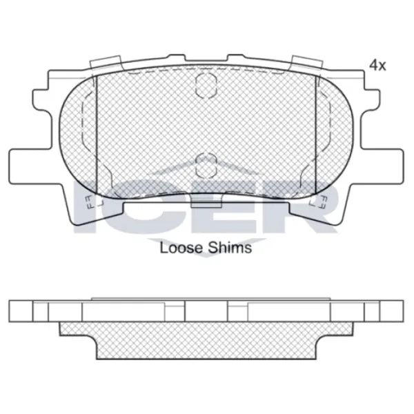 Plăcuțe de frână Icer 181751 spate/ disk photo 2 Plăcuțe de frână Icer 181751 spate/ disk photo 2