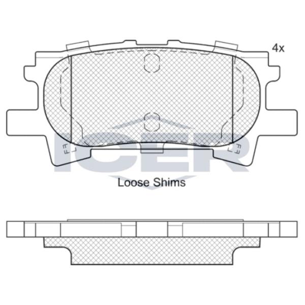 Plăcuțe de frână Icer 181751 spate/ disk photo 2 Plăcuțe de frână Icer 181751 spate/ disk photo 2