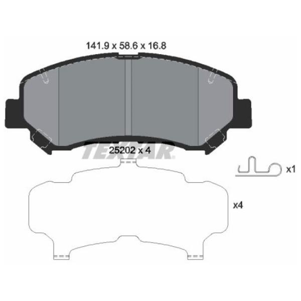 Plăcuțe de frână Textar 2520201 față/ disk photo 2 Plăcuțe de frână Textar 2520201 față/ disk photo 2