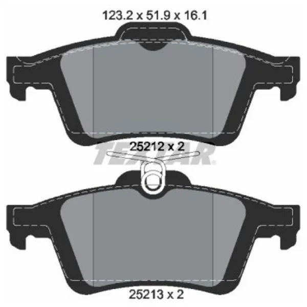 Plăcuțe de frână Textar 2521201 spate/ disk photo 2 Plăcuțe de frână Textar 2521201 spate/ disk photo 2