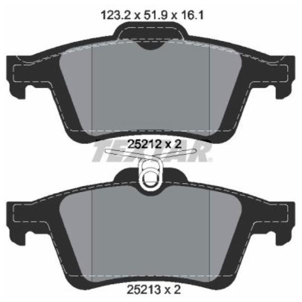 Plăcuțe de frână Textar 2521201 spate/ disk photo 2 Plăcuțe de frână Textar 2521201 spate/ disk photo 2