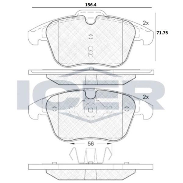 Тормозные колодки Icer 181775 передние/ дисковые photo 2 Тормозные колодки Icer 181775 передние/ дисковые photo 2