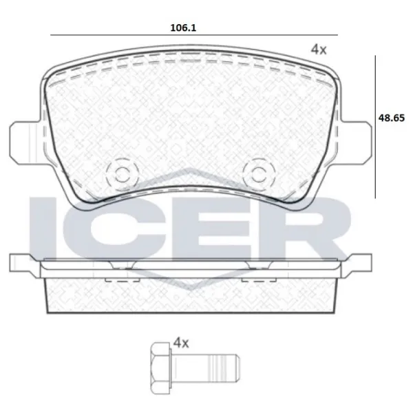 Тормозные колодки Icer 181776 задние/ дисковые photo 2