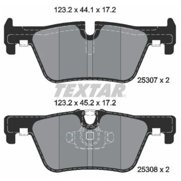 Тормозные колодки Textar 2530701 задние/ дисковые photo 2 Тормозные колодки Textar 2530701 задние/ дисковые photo 2