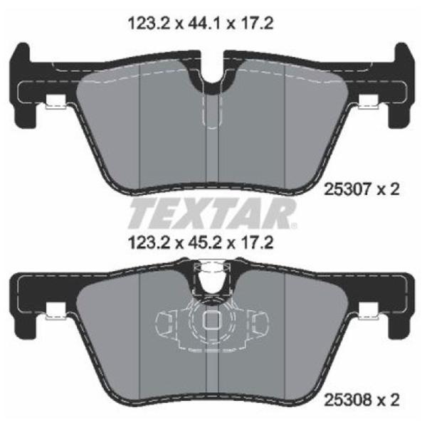 Тормозные колодки Textar 2530701 задние/ дисковые photo 2 Тормозные колодки Textar 2530701 задние/ дисковые photo 2