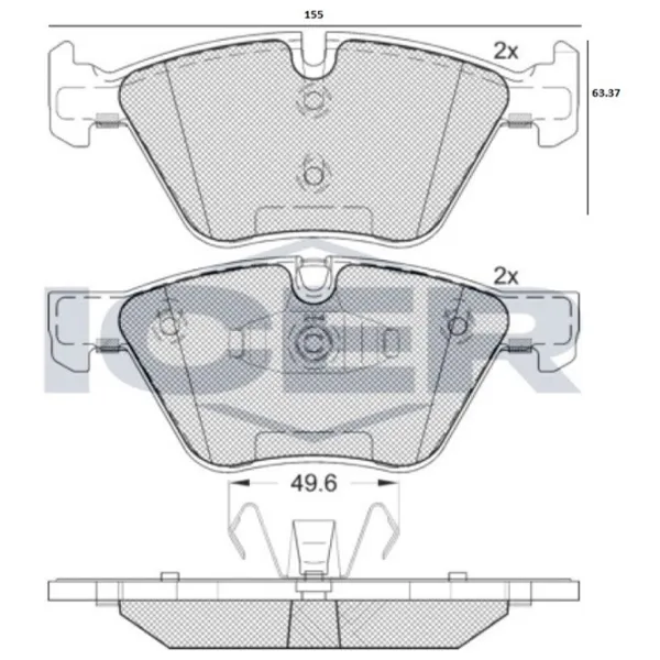 Plăcuțe de frână Icer 181795 față/ disk photo 2 Plăcuțe de frână Icer 181795 față/ disk photo 2
